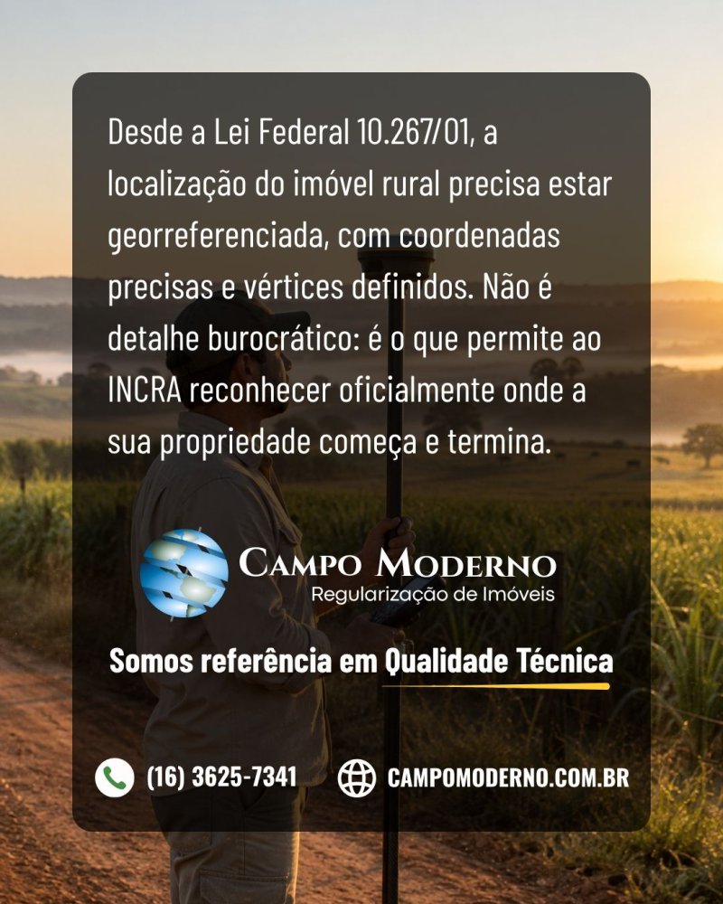 Sua propriedade rural está no mapa do INCRA?