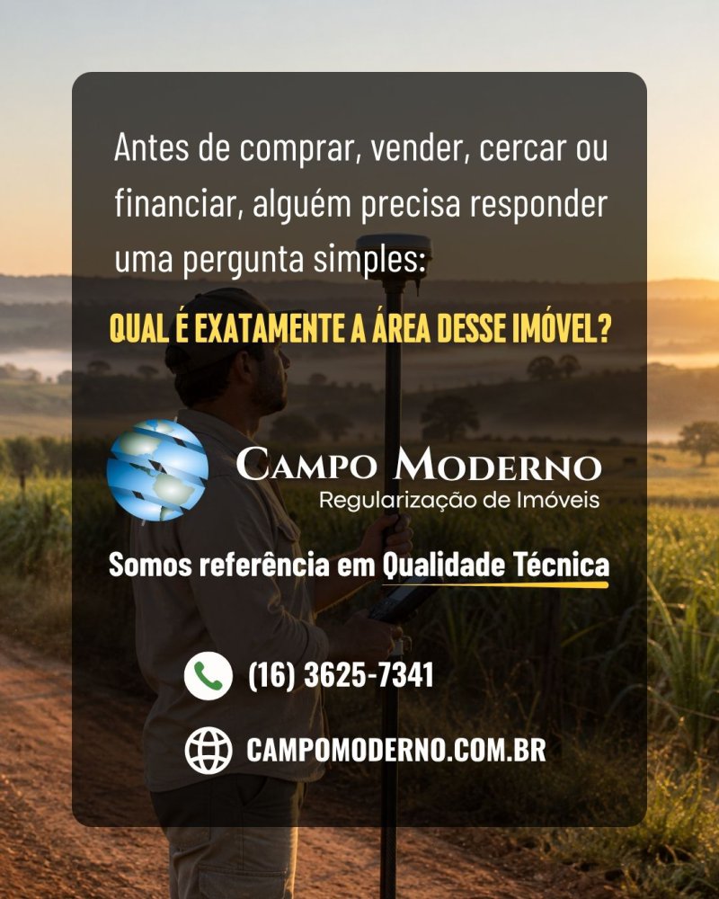 Terreno sem medida é aposta. Terreno medido é decisão.